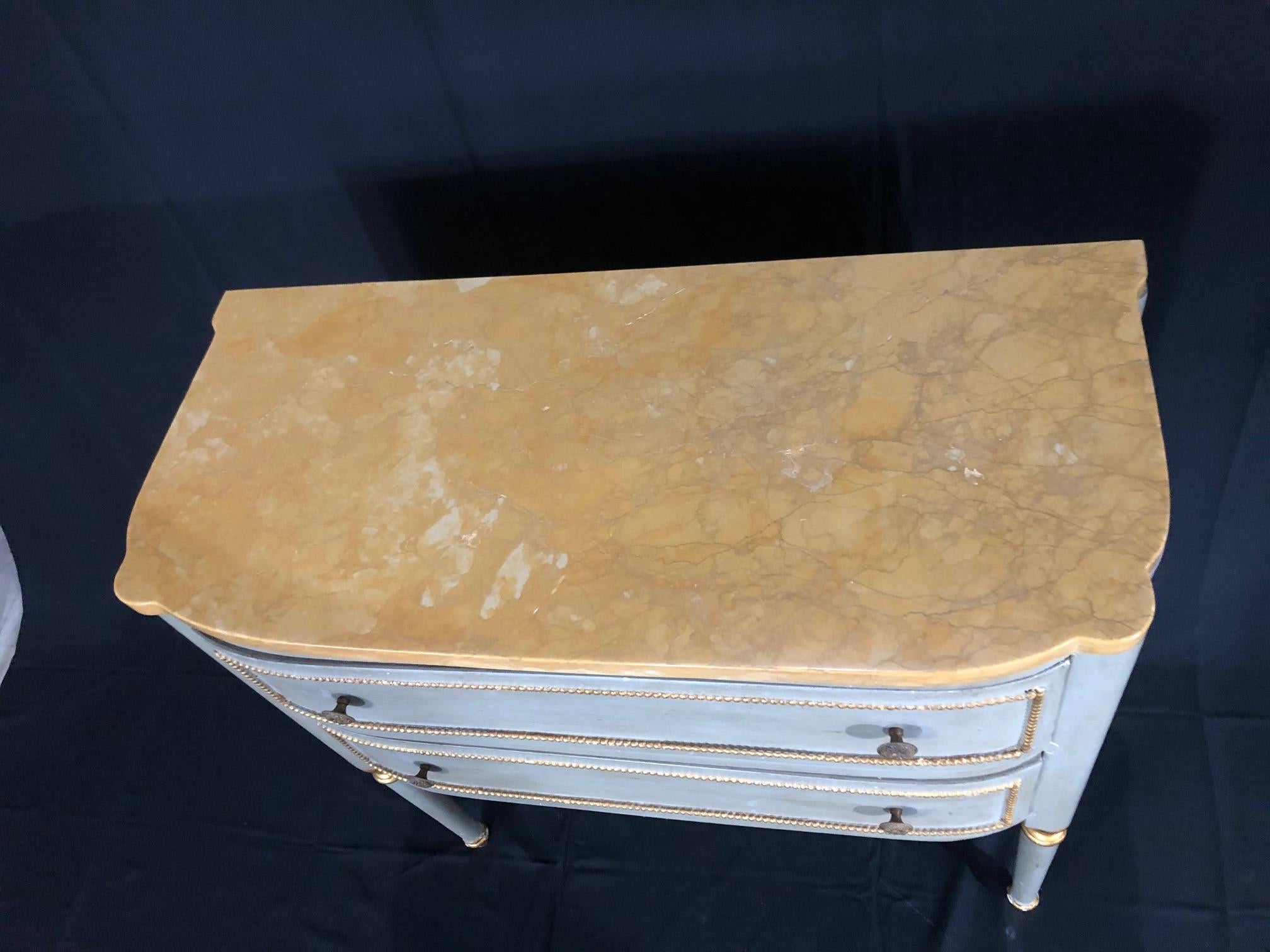 Italian Painted Two-Drawer Gustavian Style Commode Chest of Drawers 5