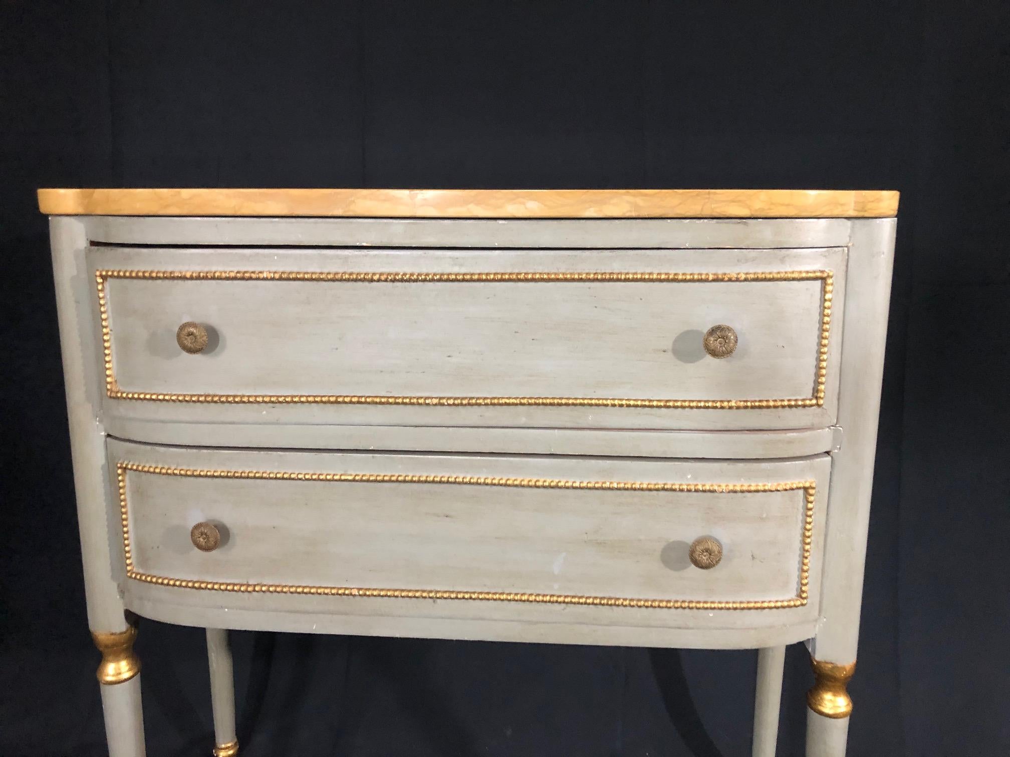 Italian Painted Two-Drawer Gustavian Style Commode Chest of Drawers 7