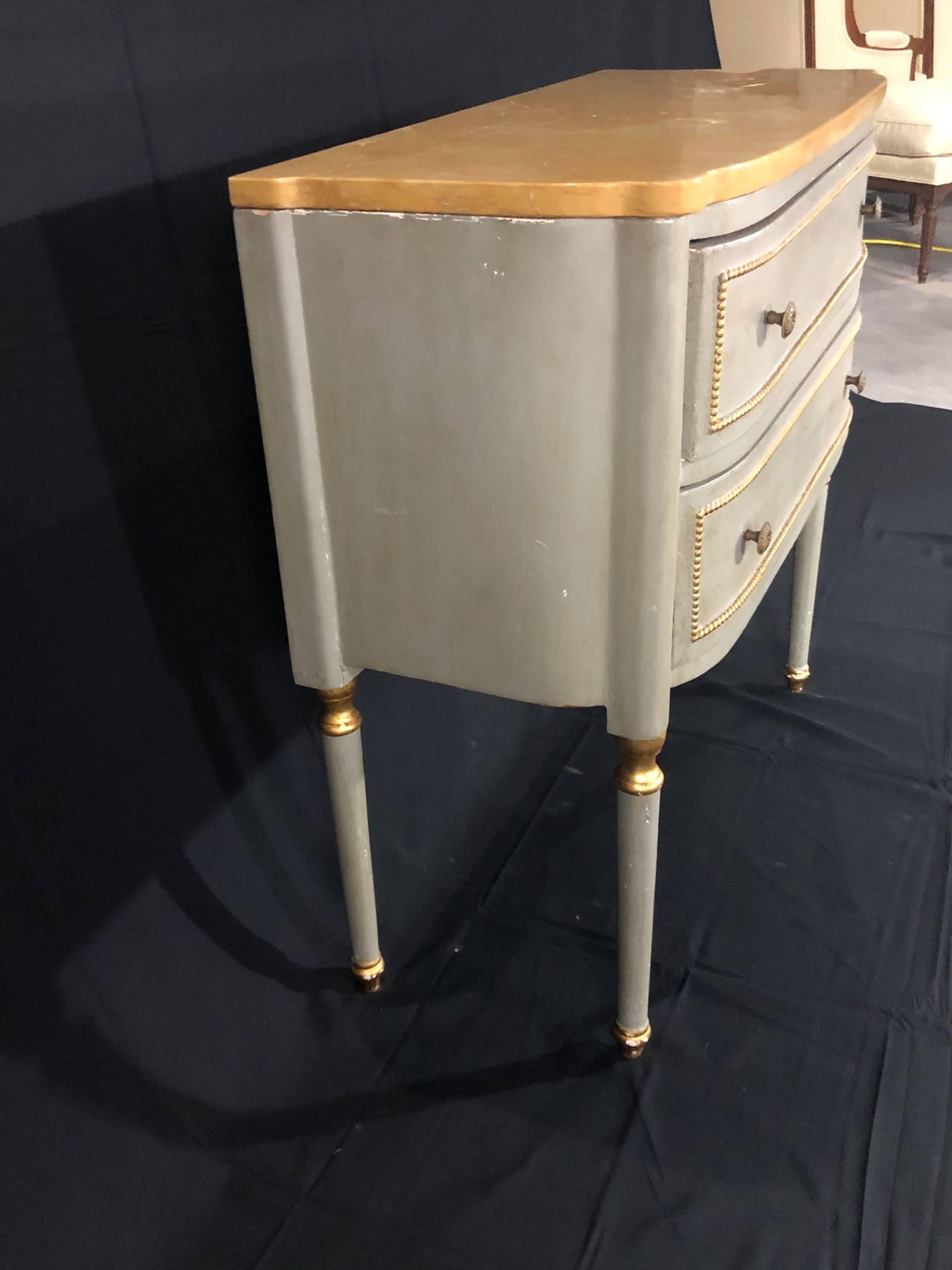 Mid-20th Century Italian Painted Two-Drawer Gustavian Style Commode Chest of Drawers