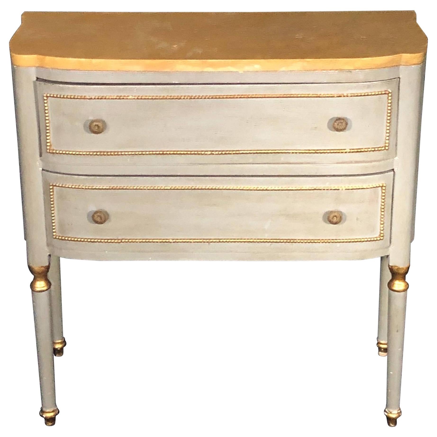 Italian Painted Two-Drawer Gustavian Style Commode Chest of Drawers