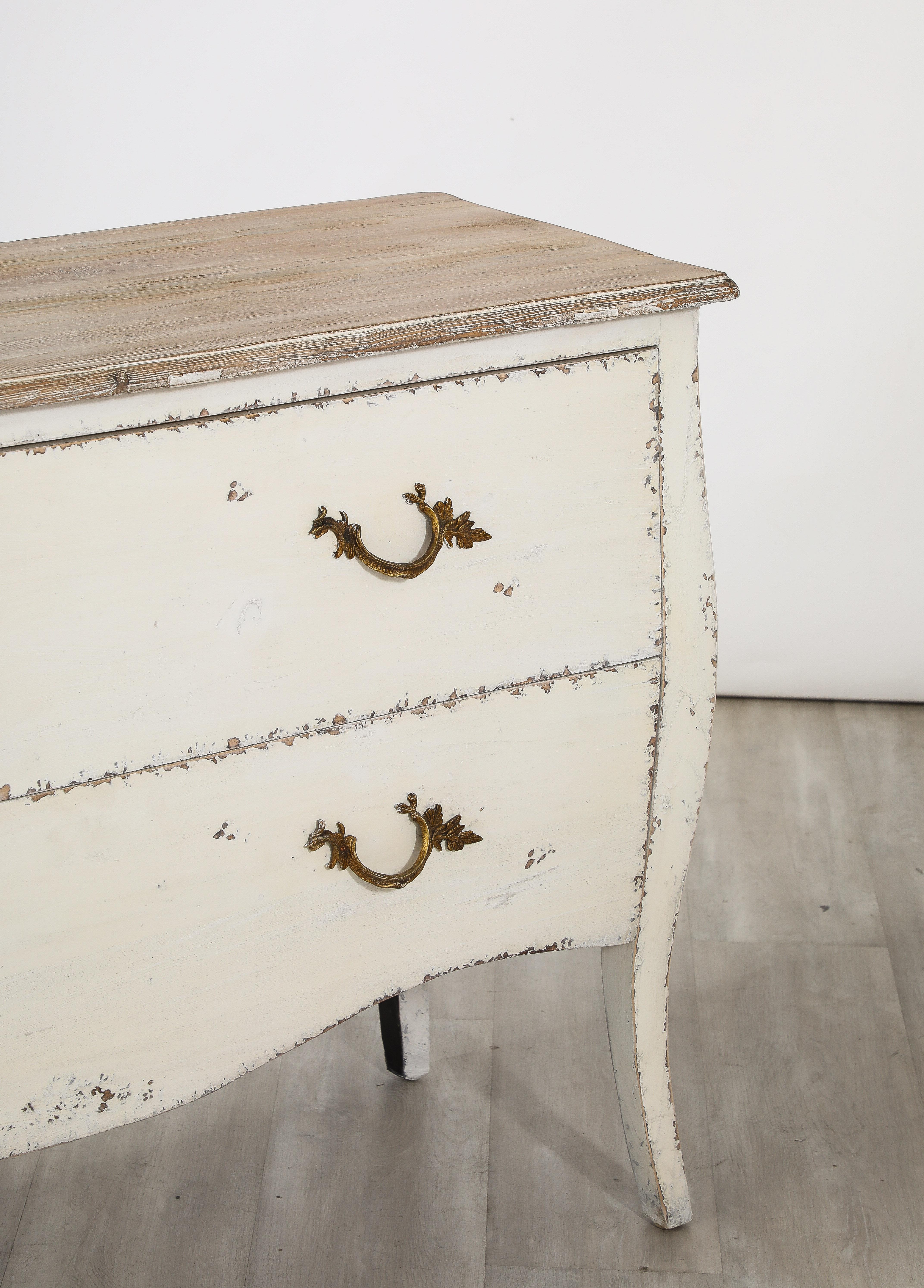 Italian Painted Two-Drawer Rococo Commode For Sale 10