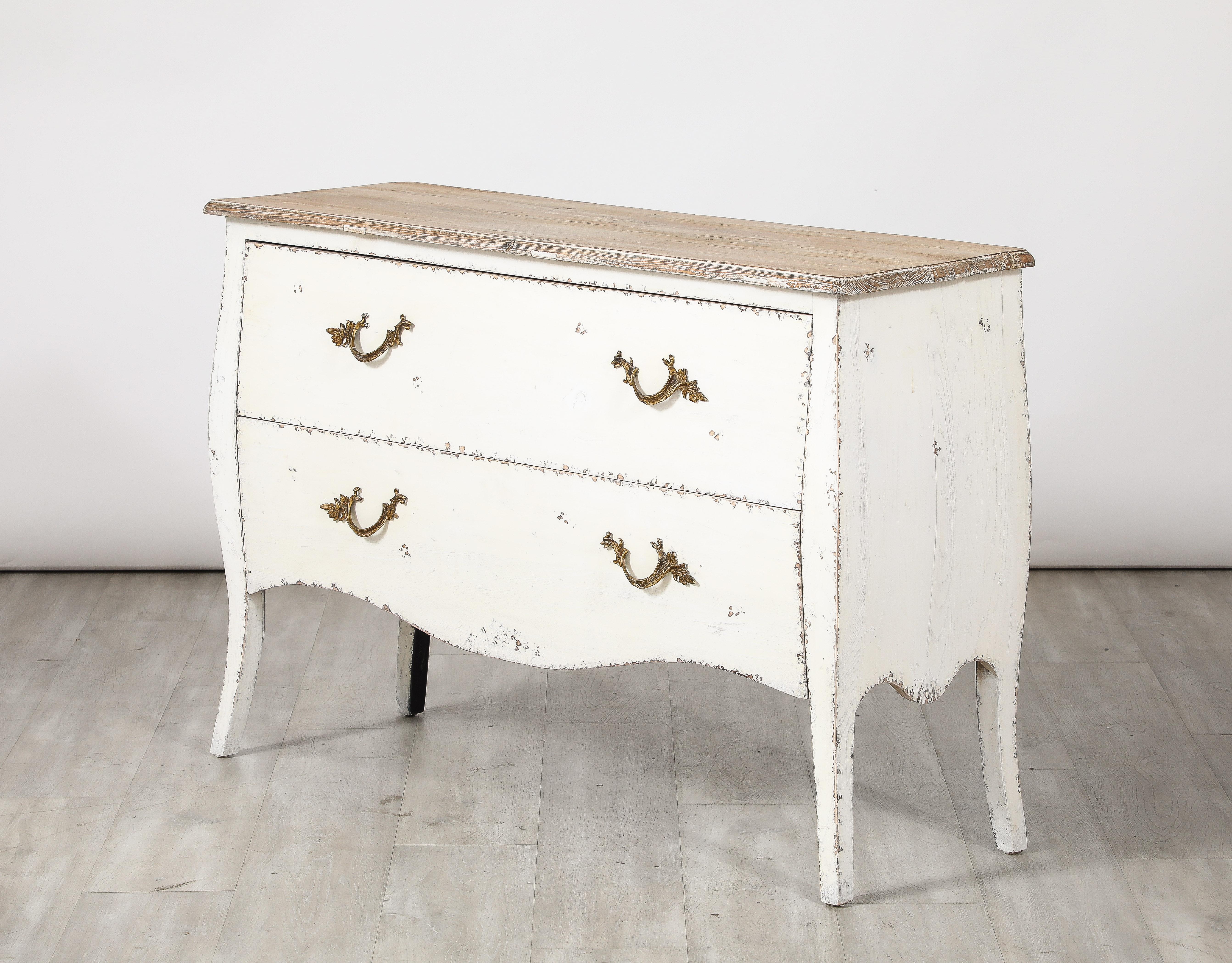 Italian Painted Two-Drawer Rococo Commode For Sale 3