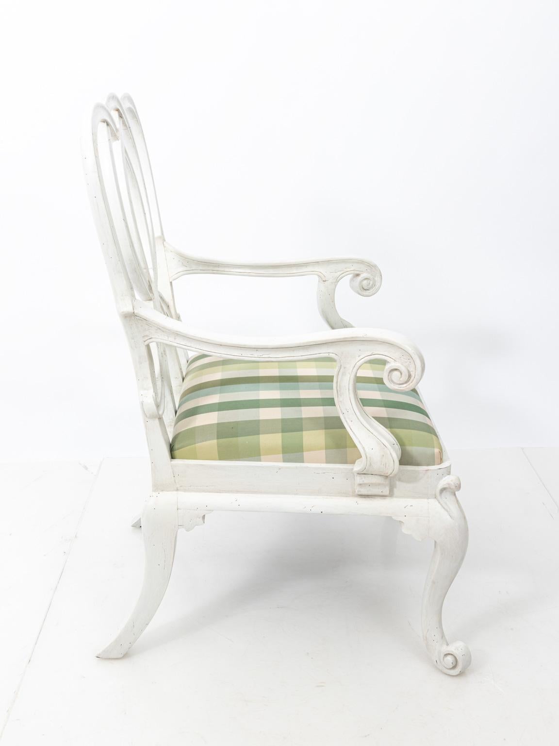 Italian Painted Upholstered Armchair 3
