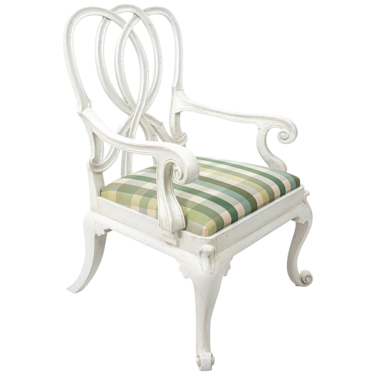 Italian Painted Upholstered Armchair