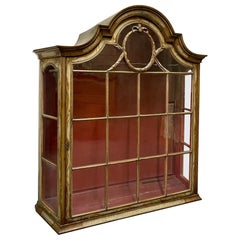 Italian Painted Wall Cabinet, Vitrine or Shelving Unit, 19th Century, Gustavian