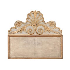 Italian Painted Wood Wall Plaque w/Shell Crest, Late 19th C.
