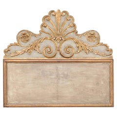 Italian Painted Wood Wall Plaque w/Shell Crest, Late 19th C.