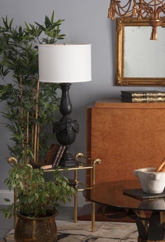 Italian Painted Wooden Lamp, 20th Century