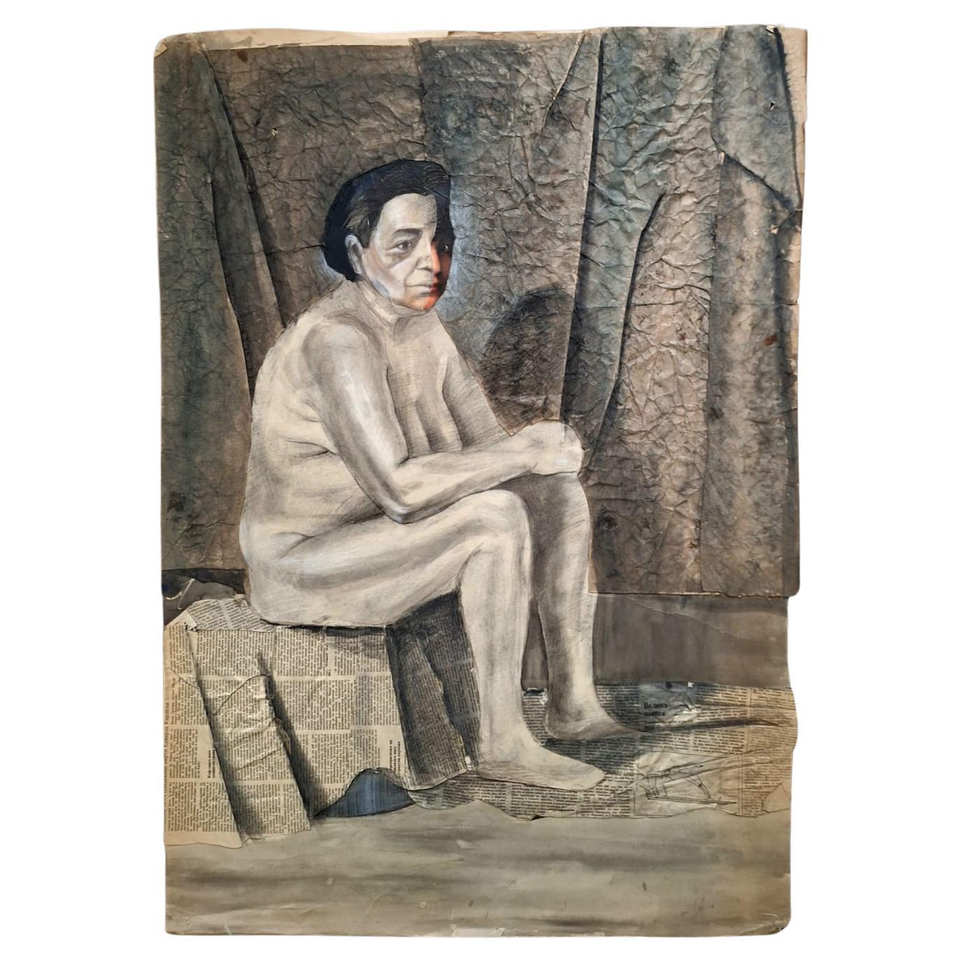 Pittura italiana che combina le tecniche della tempera e del collage