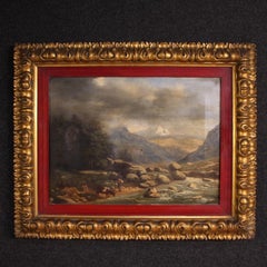 Italian landscape painting, signed and dated 1846