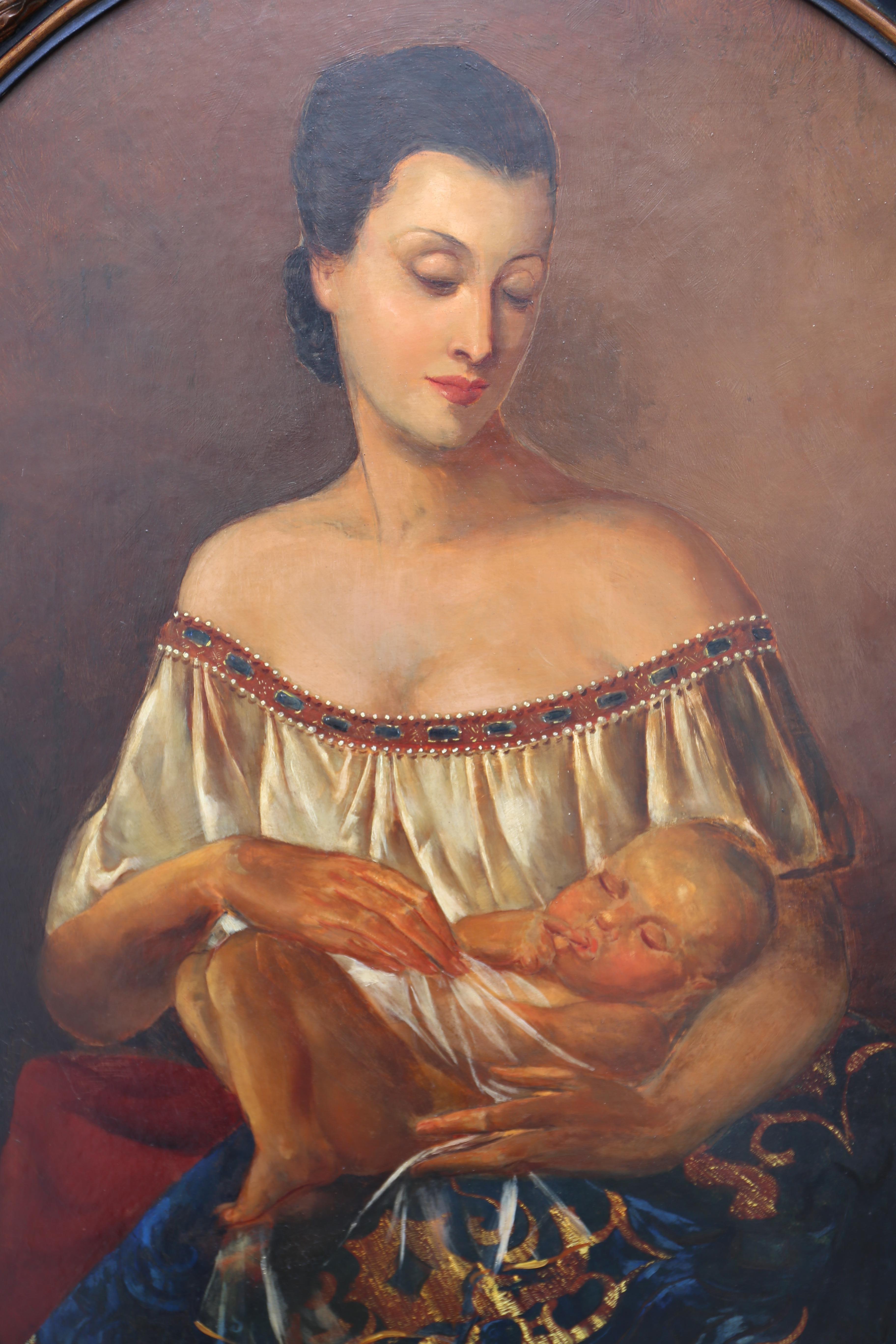 Intagliato Pittura italiana di Madonna & Child in vendita