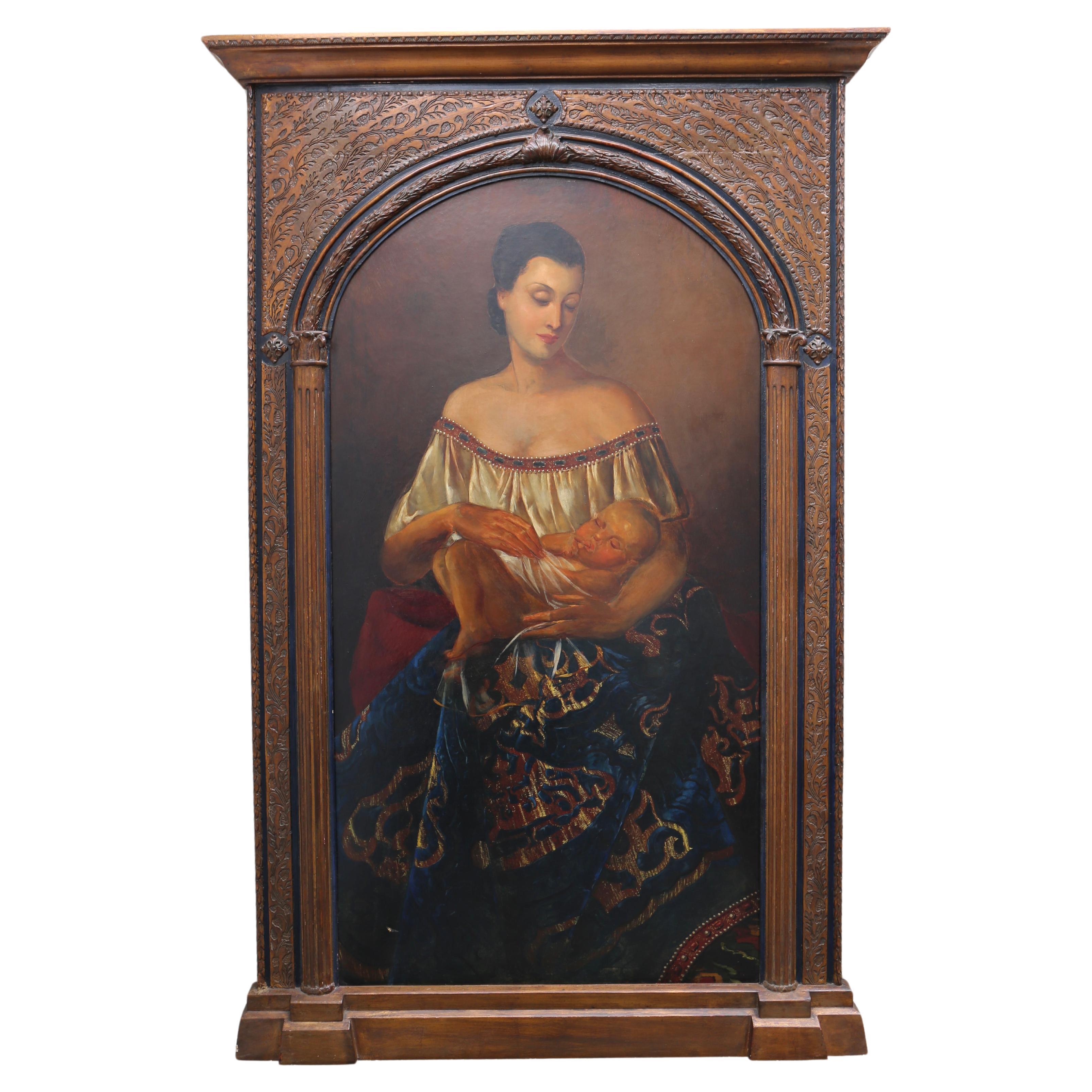 Italian Painting of Madonna and Child