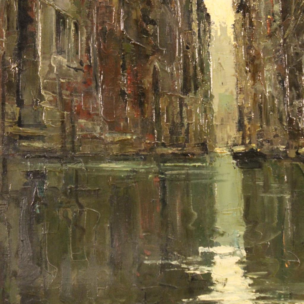 Italian Painting View of Venice, 20th Century For Sale 3