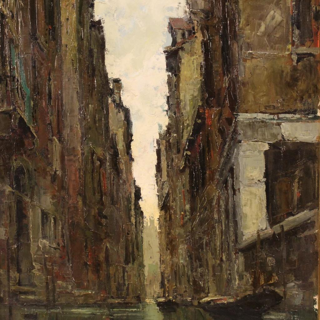 Italian Painting View of Venice, 20th Century For Sale 4