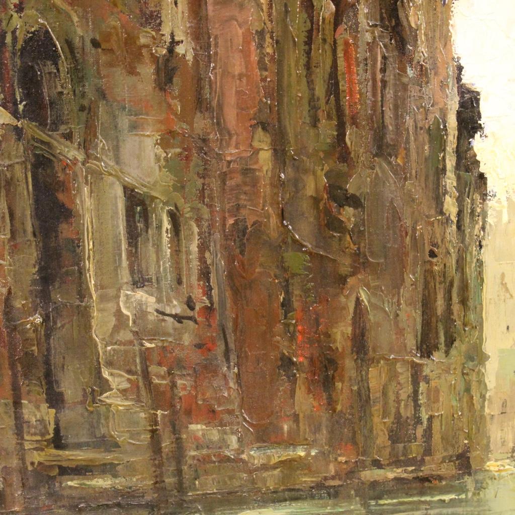Italian Painting View of Venice, 20th Century For Sale 5
