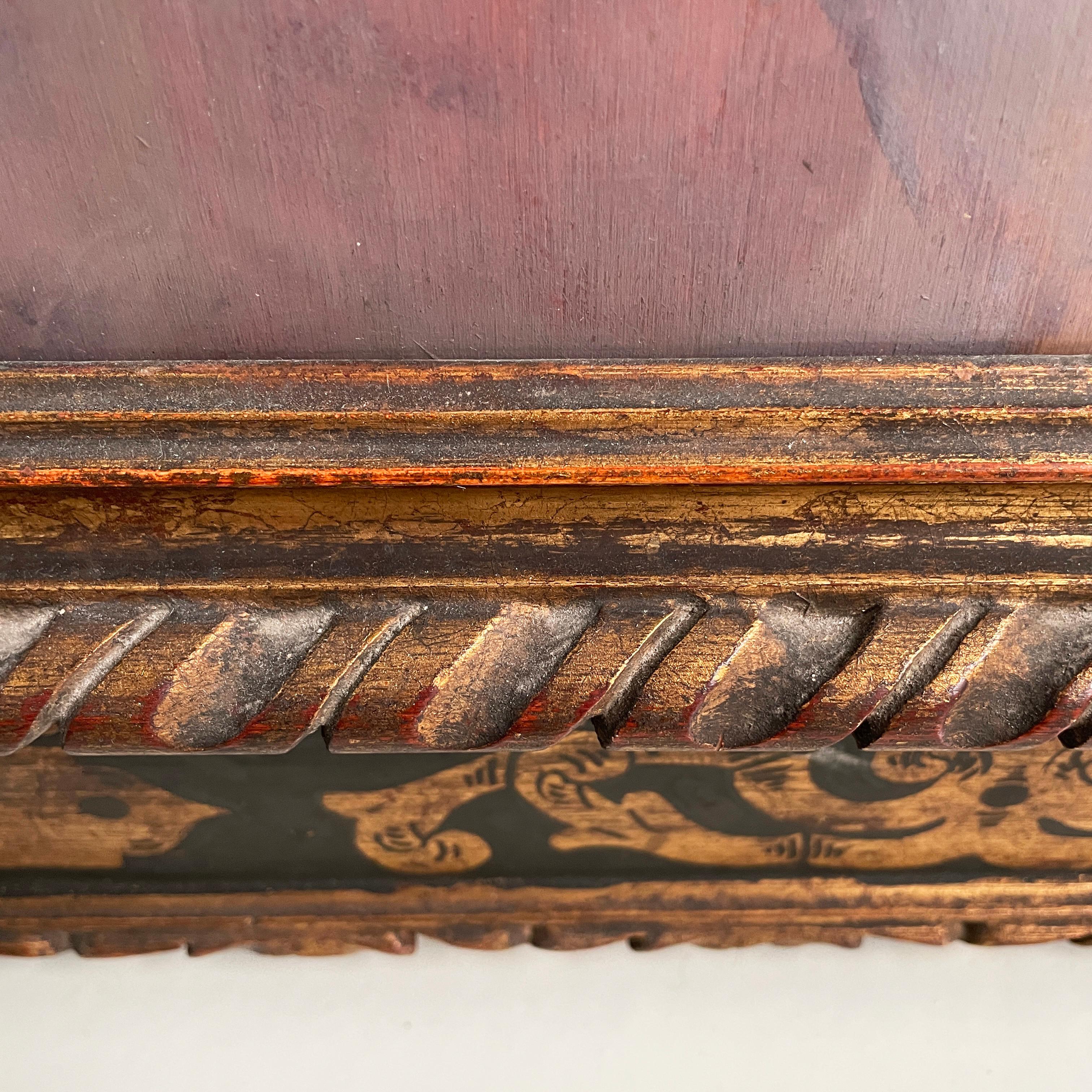 Italian Painting with finely crafted wooden frame, 1800-1900s For Sale 10