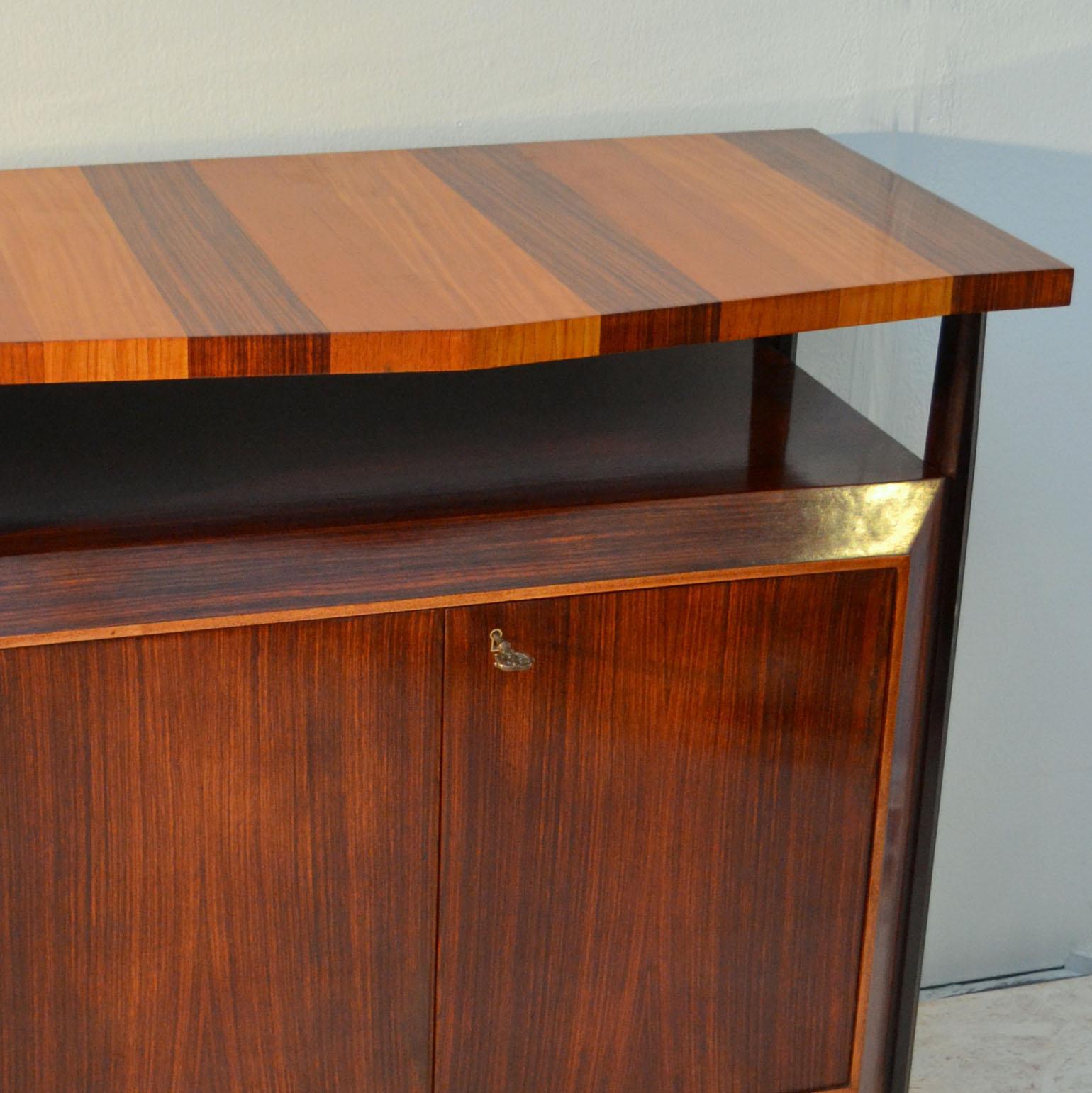 Pair of Cabinets in Blond & Palisander Veneers Attributed to Ico Parisi 1955 5