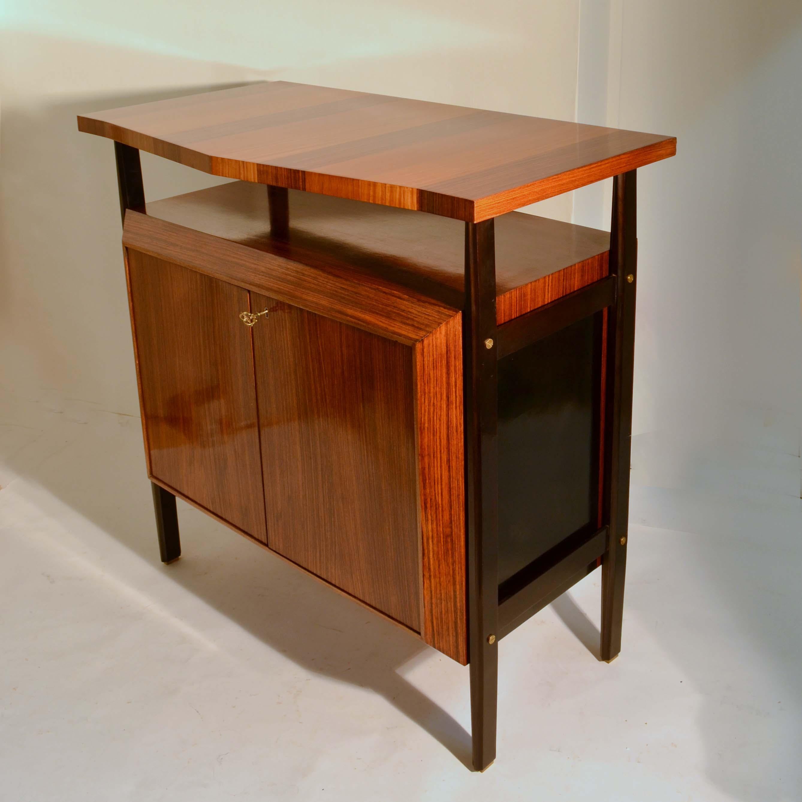 Pair of Cabinets in Blond & Palisander Veneers Attributed to Ico Parisi 1955 7