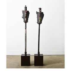 Italian Pair of 18th Century Religious Incense Torches