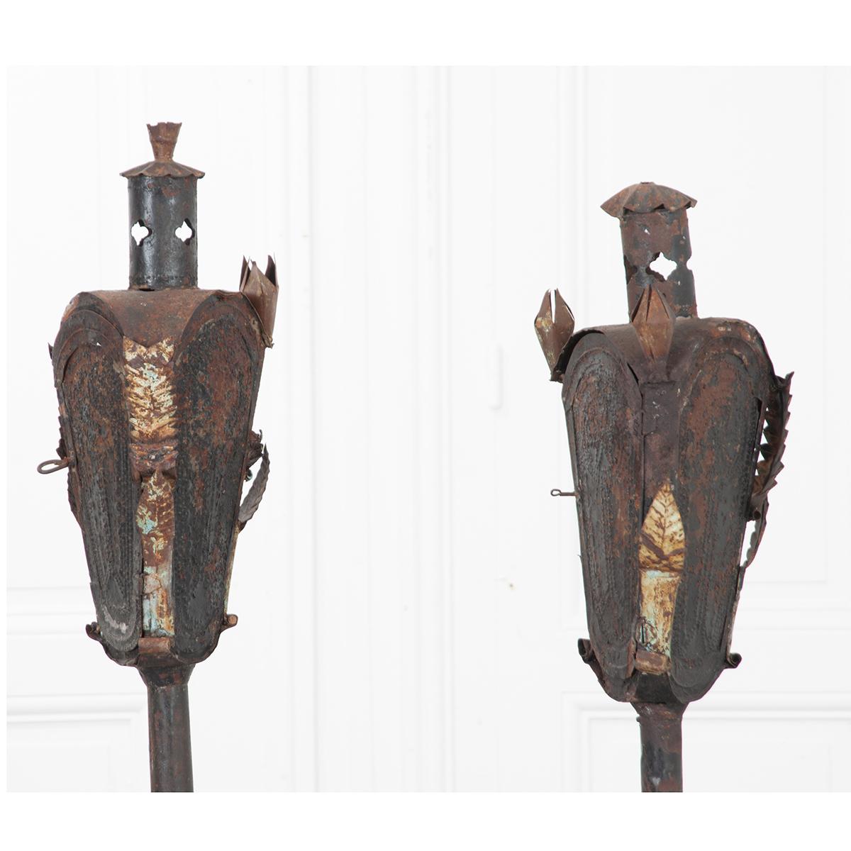 Other Italian Pair of 18th Century Religious Incense Torches For Sale
