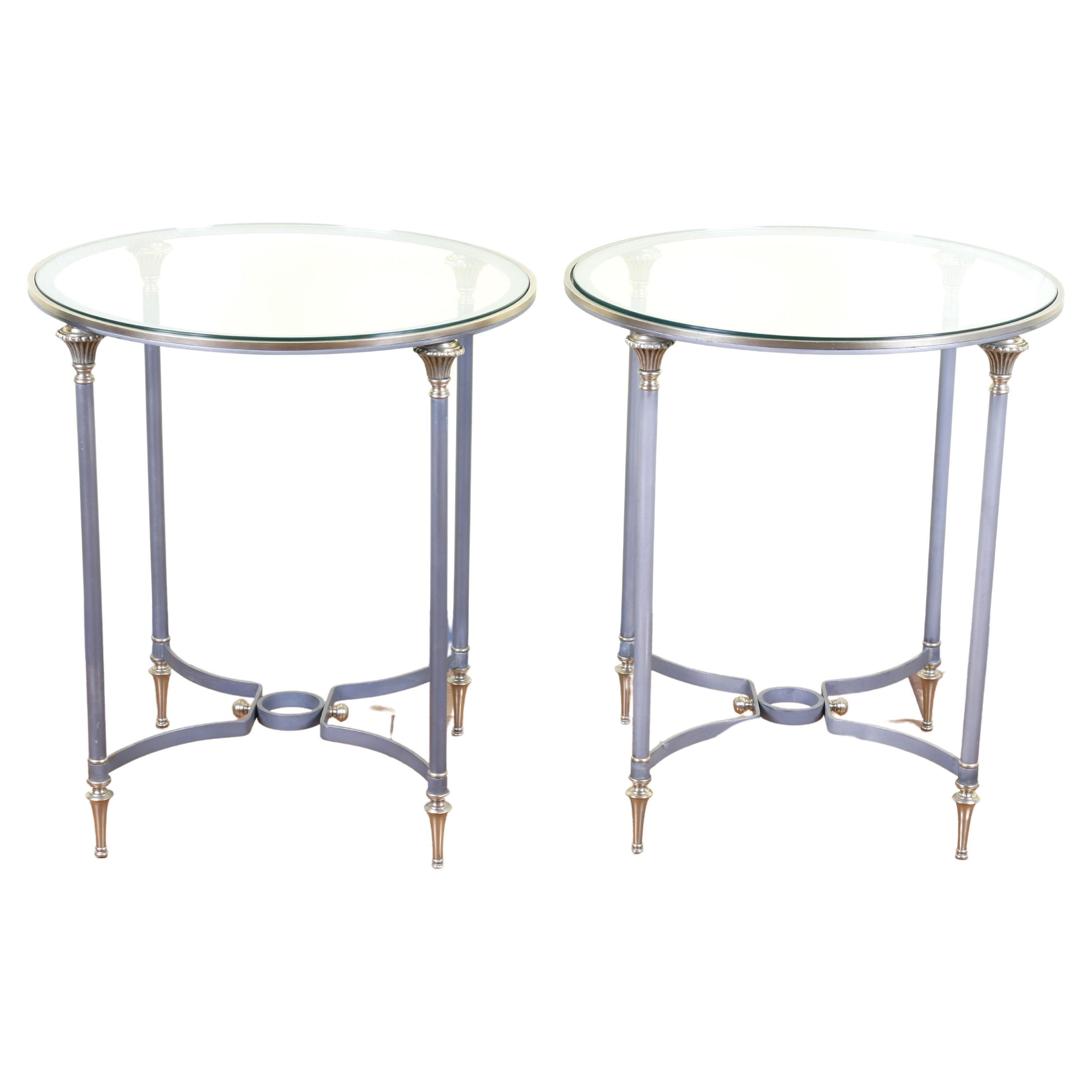 Italian Pair of 1970’s Side Tables For Sale