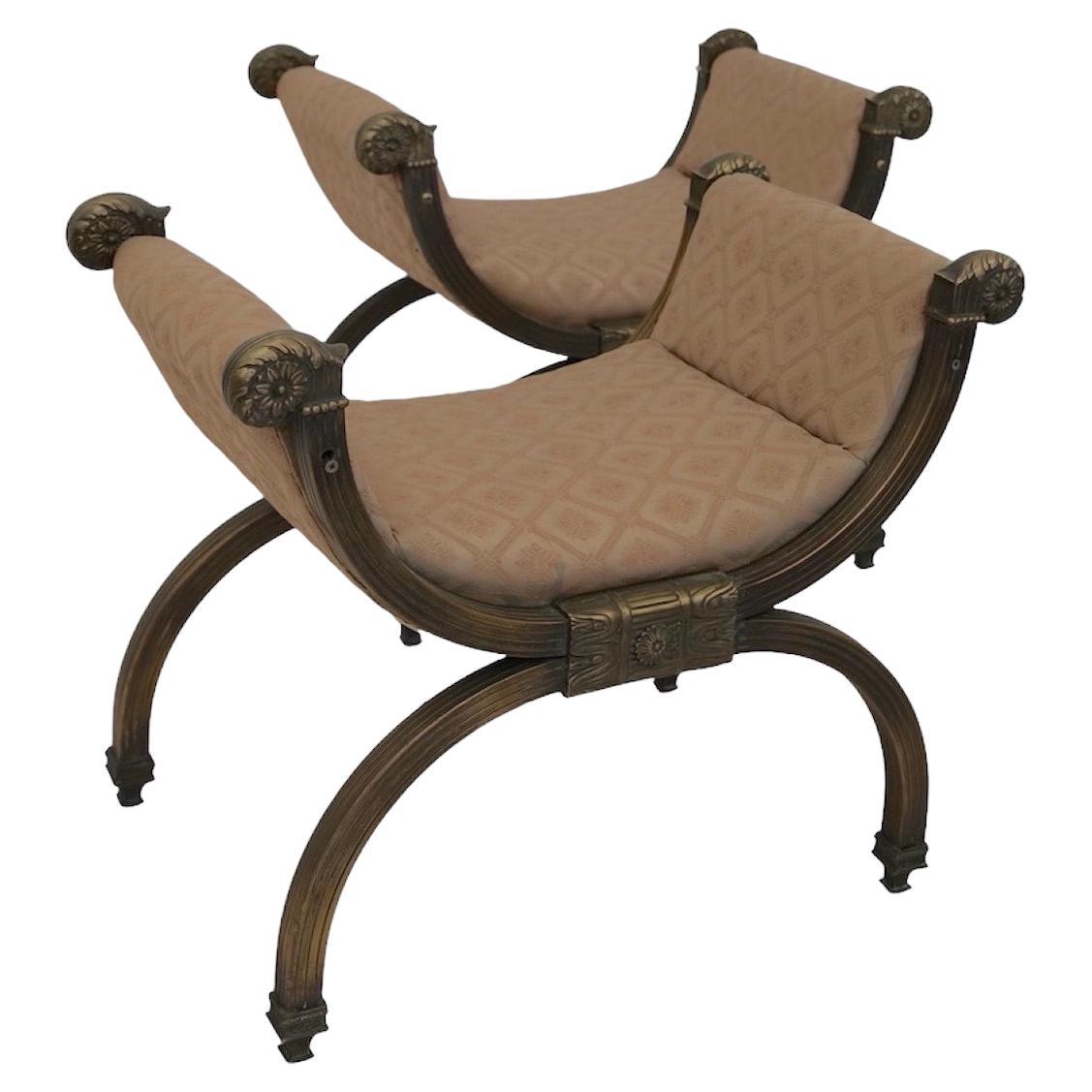 Paire de 2 fauteuils baroques italiens, années 1600 en vente