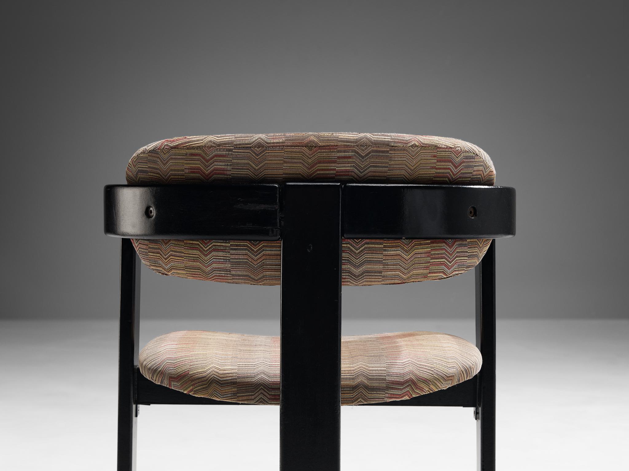 Italienisches Paar Sessel mit gebogenen Holzrahmen  (Moderne der Mitte des Jahrhunderts) im Angebot