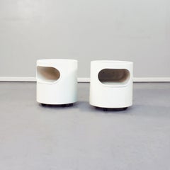Italian Pair of Bedside Tables Giano-Giano by Emma Gismondi for Artemide, 1970s