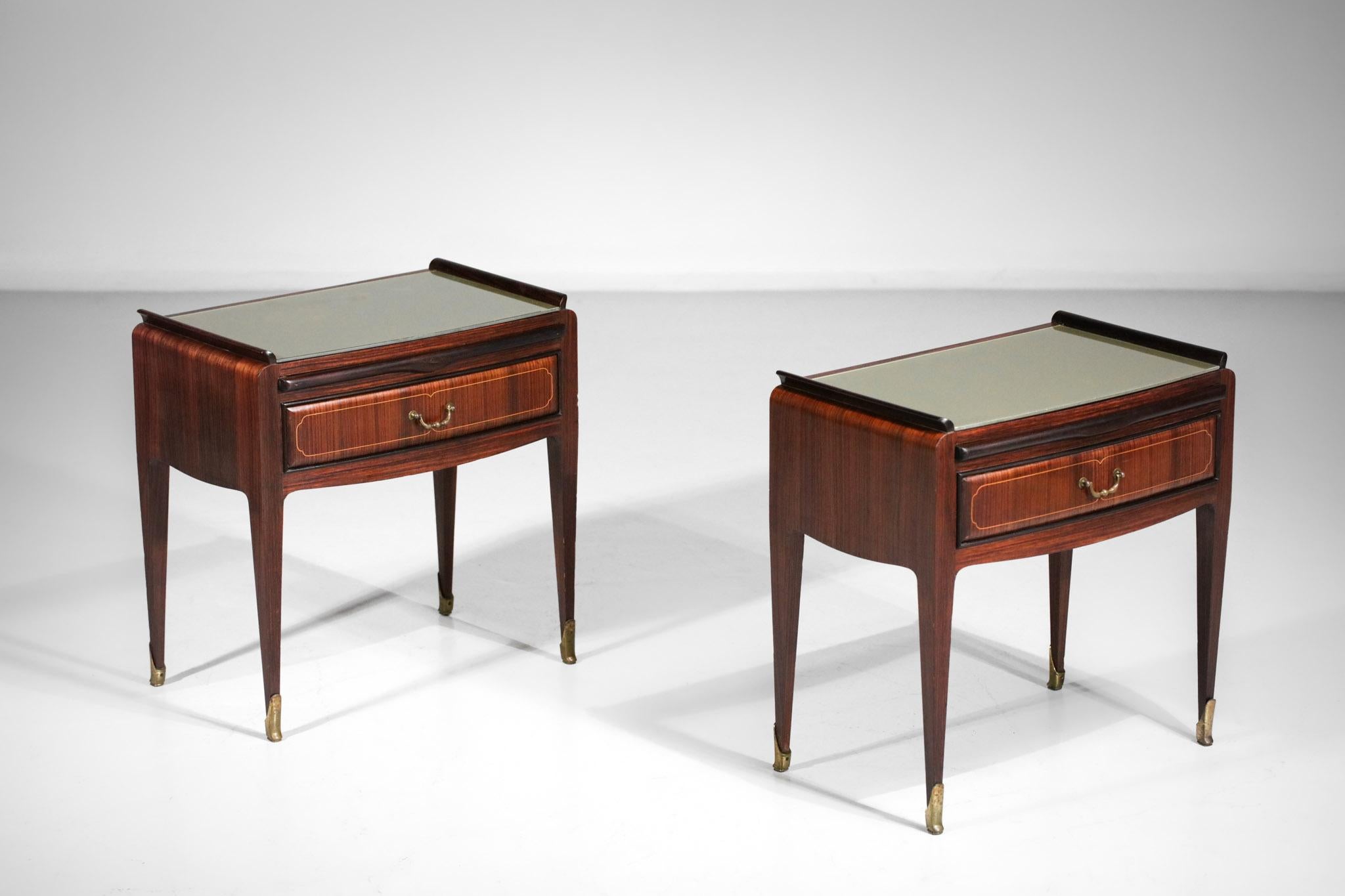 Italian Pair of Bedside Tables Vittorio Dassi 60s I-G127 4