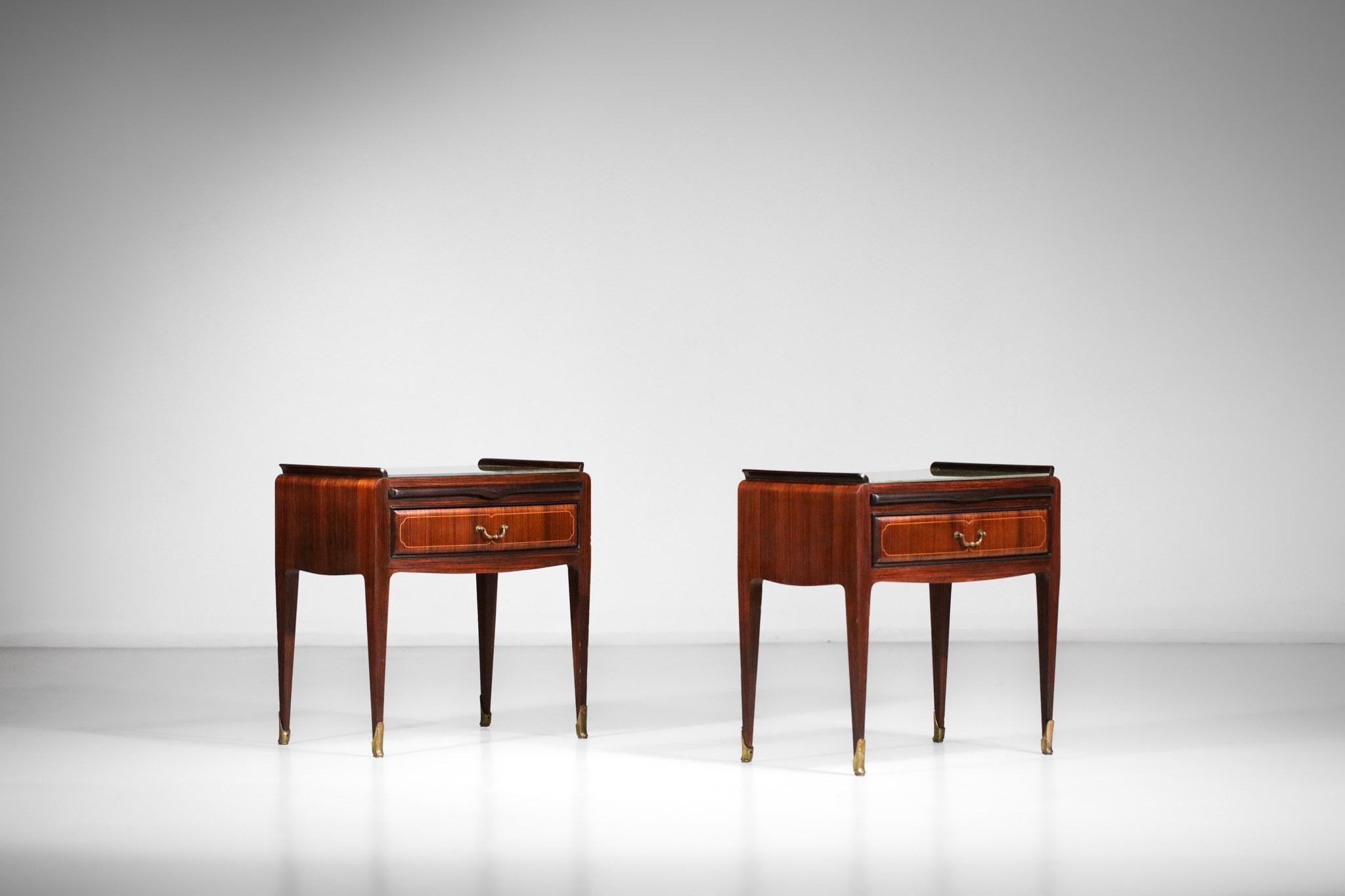 Italian Pair of Bedside Tables Vittorio Dassi 60s I-G127 7