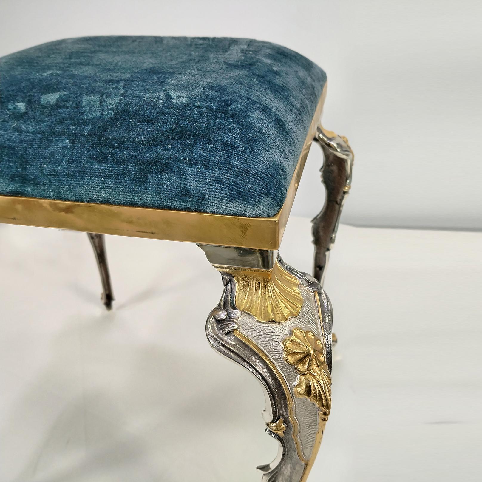 Paire italienne de  Chaises en laiton pour table d'échecs Neuf - En vente à VALENZA, IT