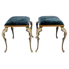 Italian Pair of  Brass Chairs for Chess table