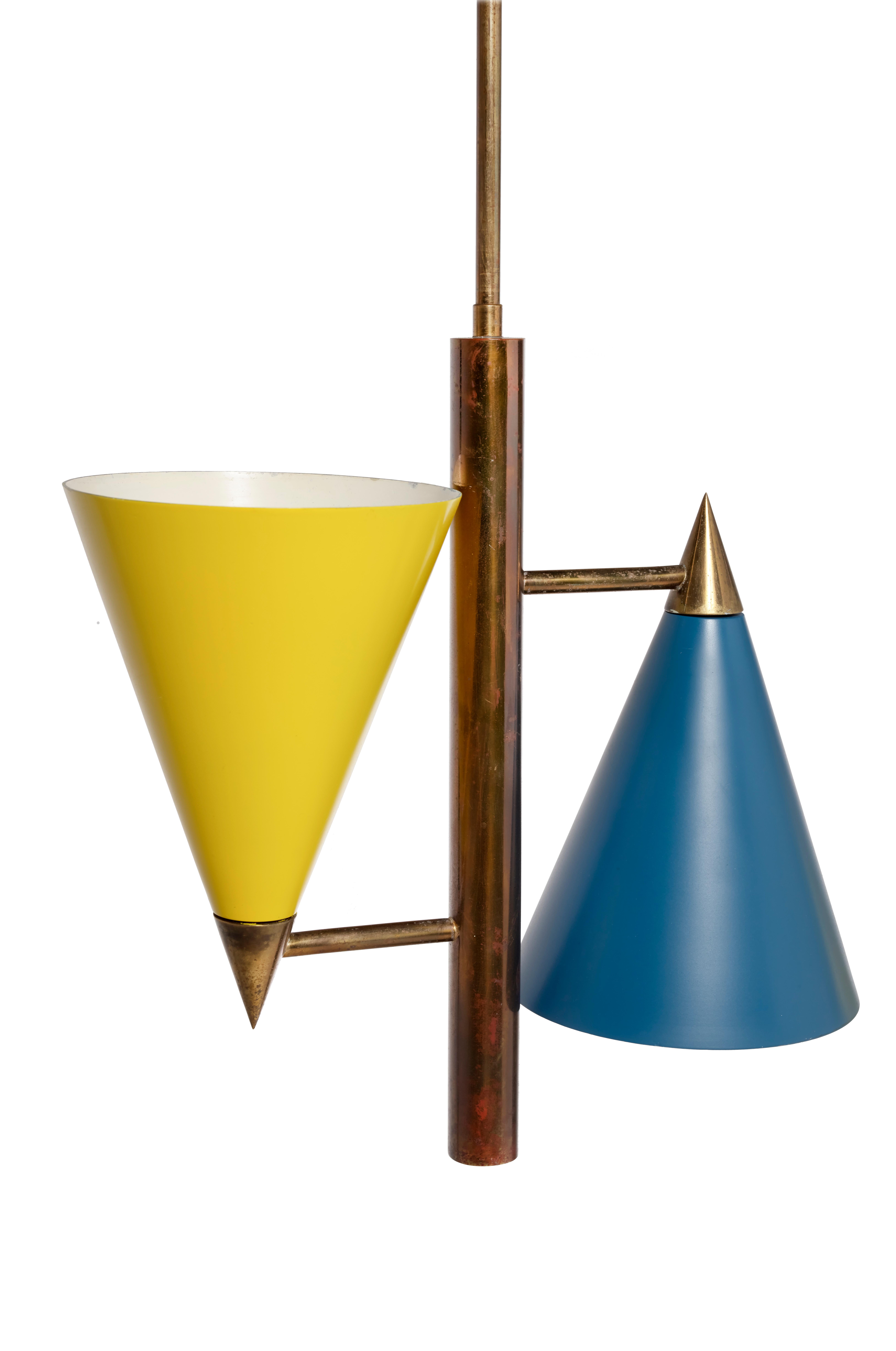 Italian Pair of Celling Lamps, 1950s In Good Condition For Sale In Paris, FR