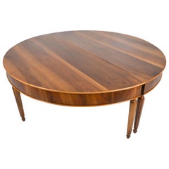 Italian Pair of Demilune Walnut Tables, circa 1880