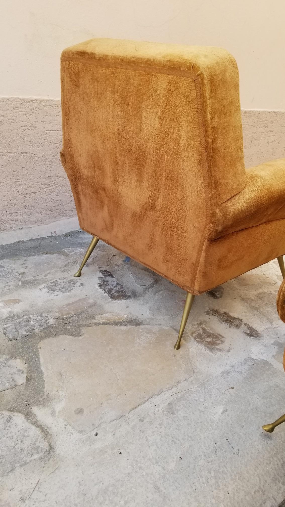 Italian Pair of Gigi Radiche Chairs In Good Condition In Los Angeles, CA