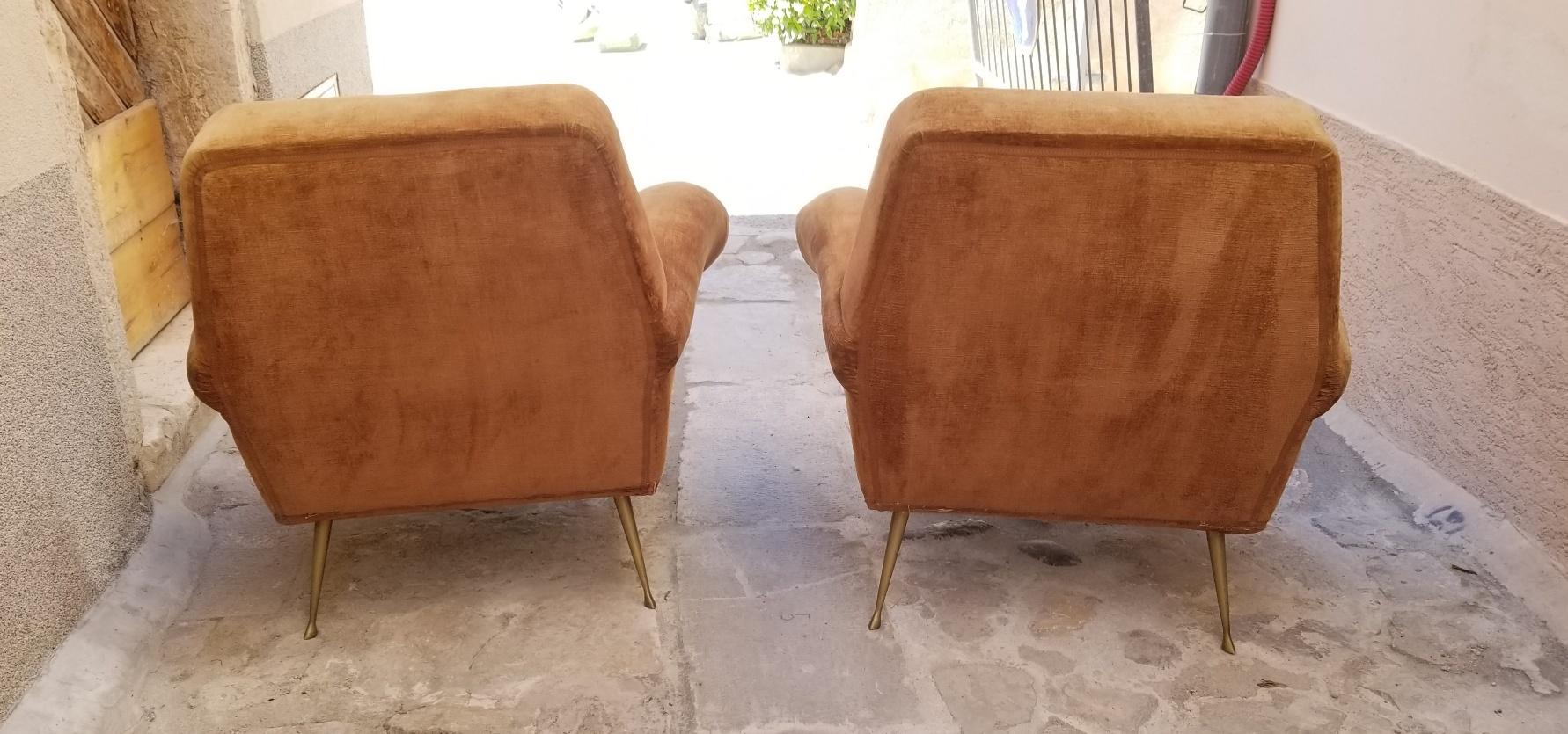 Wood Italian Pair of Gigi Radiche Chairs