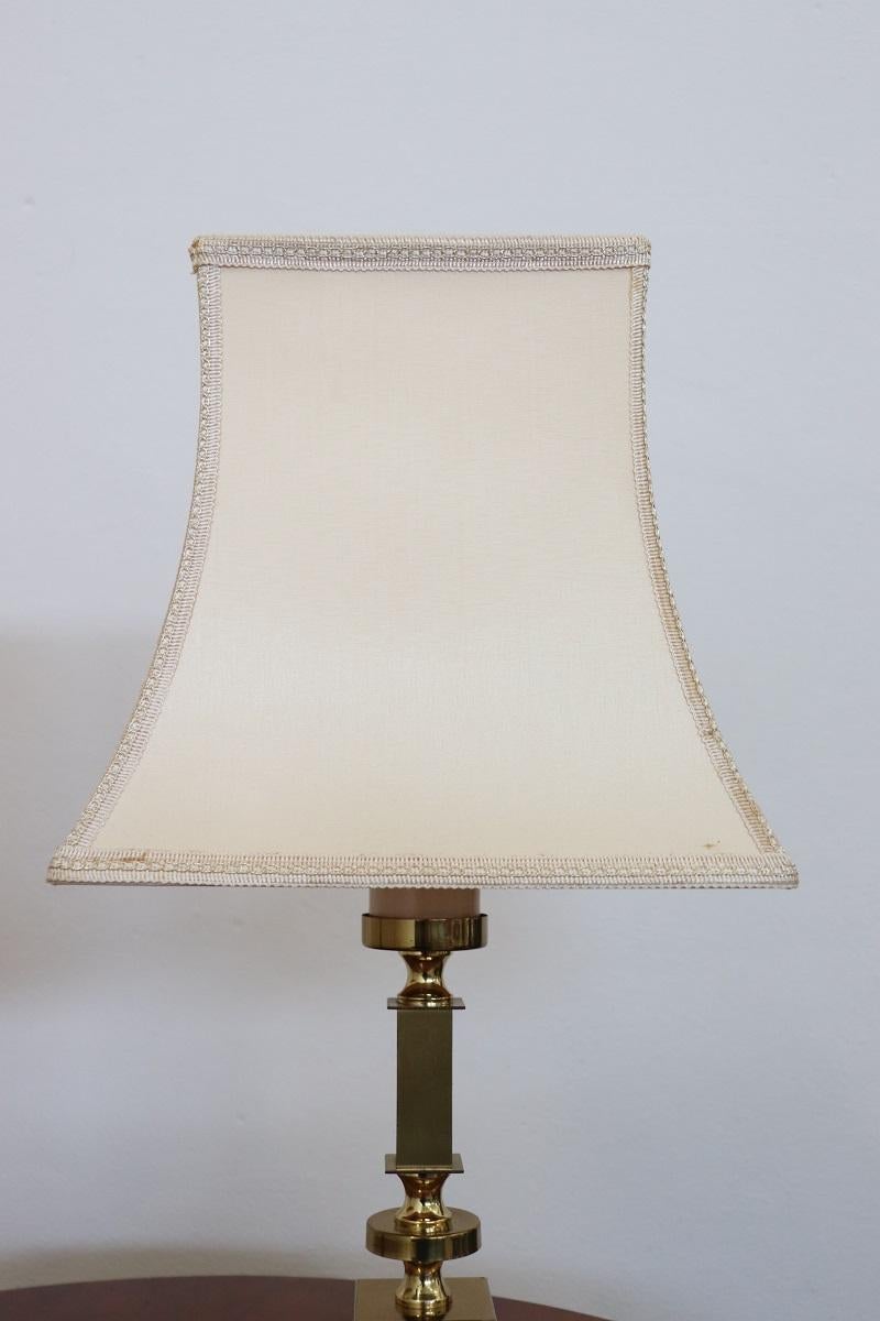 Coppia italiana di lampade da comodino dorate, anni '70 in vendita 6