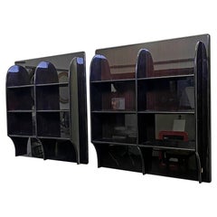 Used Italian Pair of Lacquared Solid Wood Bookcases by L.Dominioni for Azucena, 1960s