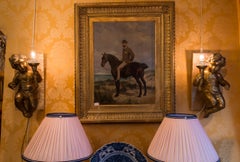 Italian Pair of Louis XV Style Figural Putti Sconces
