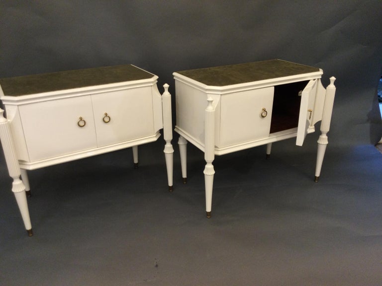 Italian Pair of Mid-Century Large Side Tables or Night Stands In Excellent Condition For Sale In London, GB