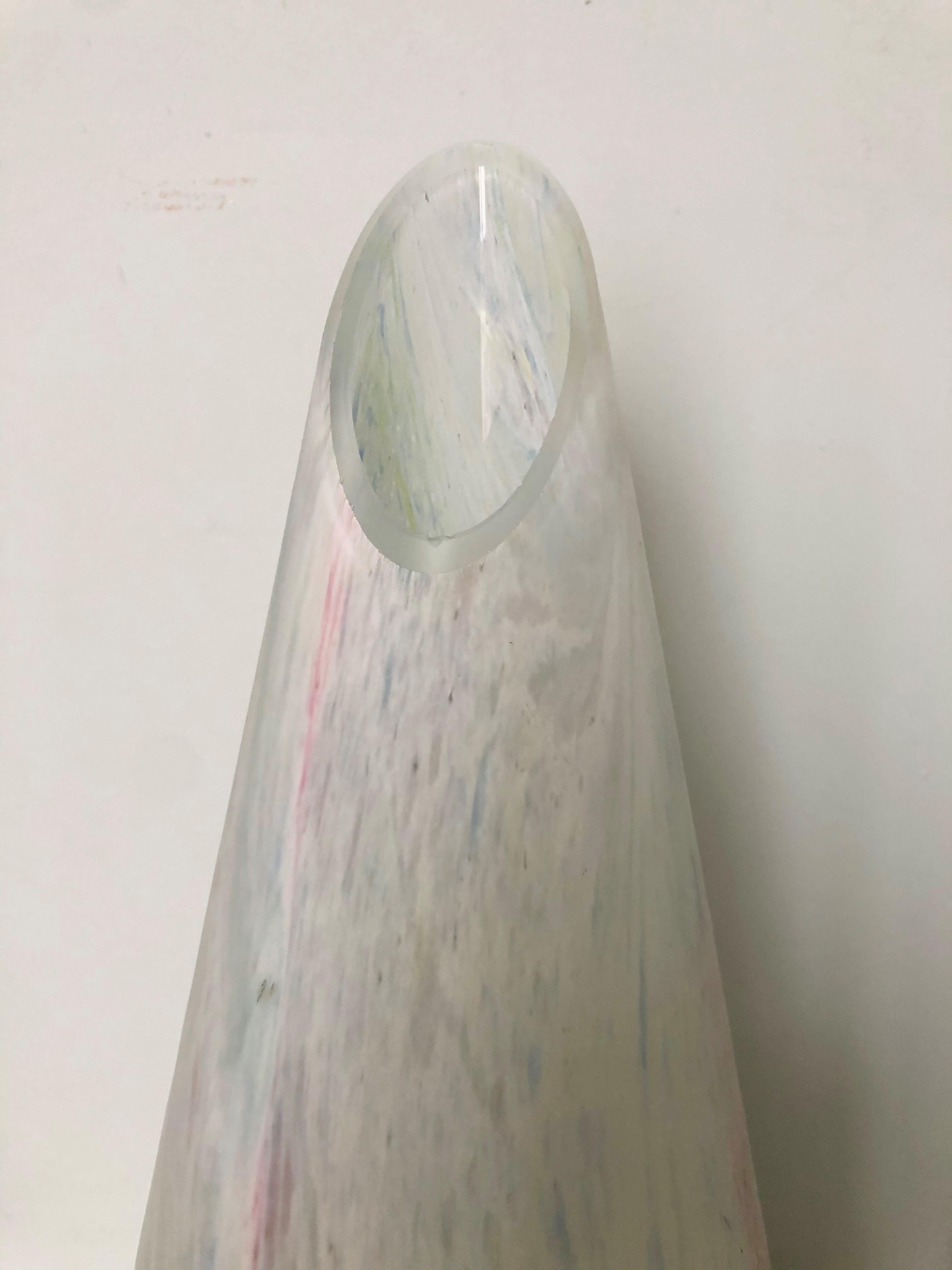Italian Postmodern Pair of  Murano Glass Cone Table Lamps, 1980s In Good Condition For Sale In Badajoz, Badajoz