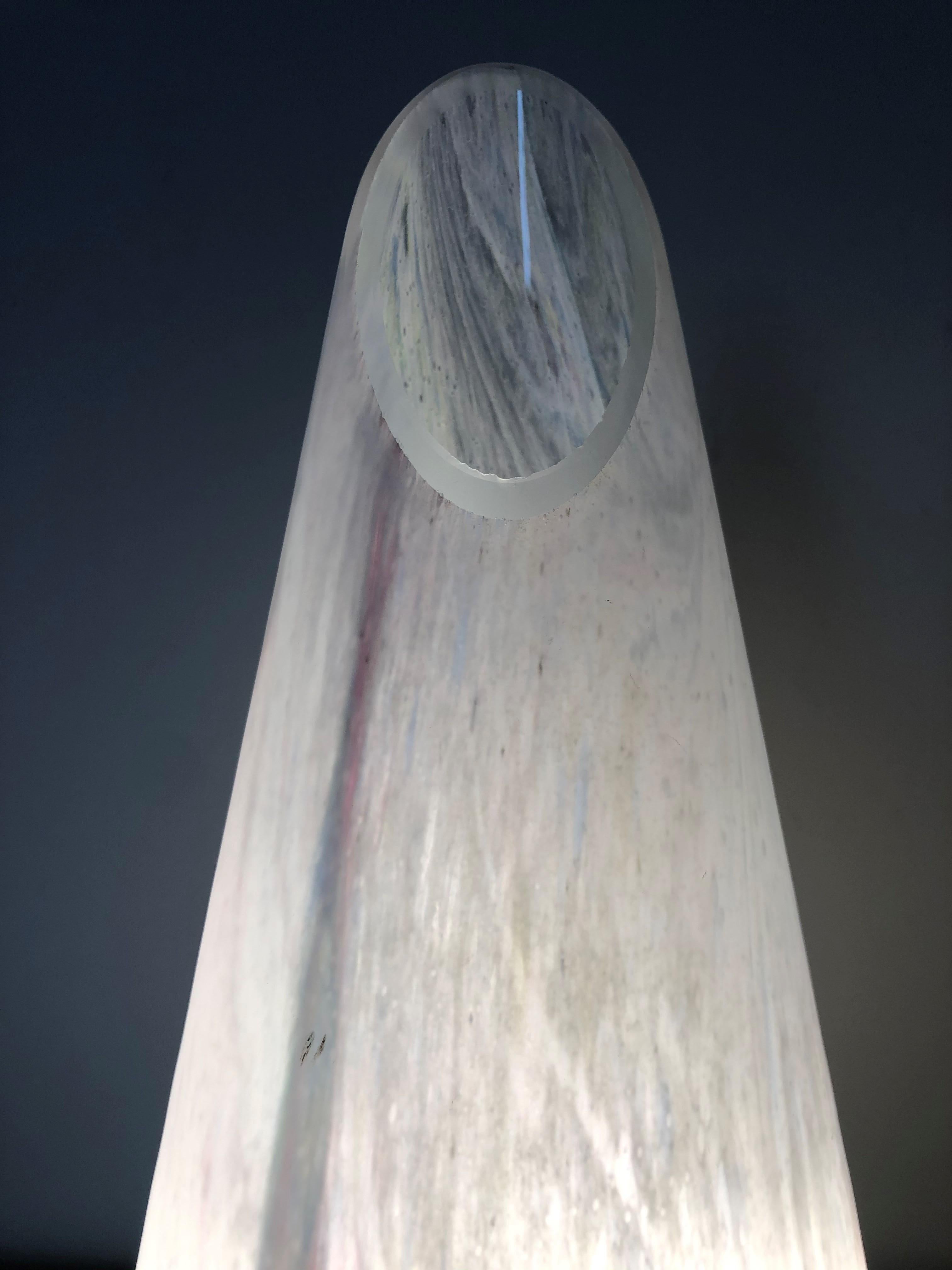 Italian Postmodern Pair of  Murano Glass Cone Table Lamps, 1980s For Sale 1