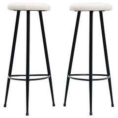 Italian Pair of Modernist Bar Stools, Italy, 1950