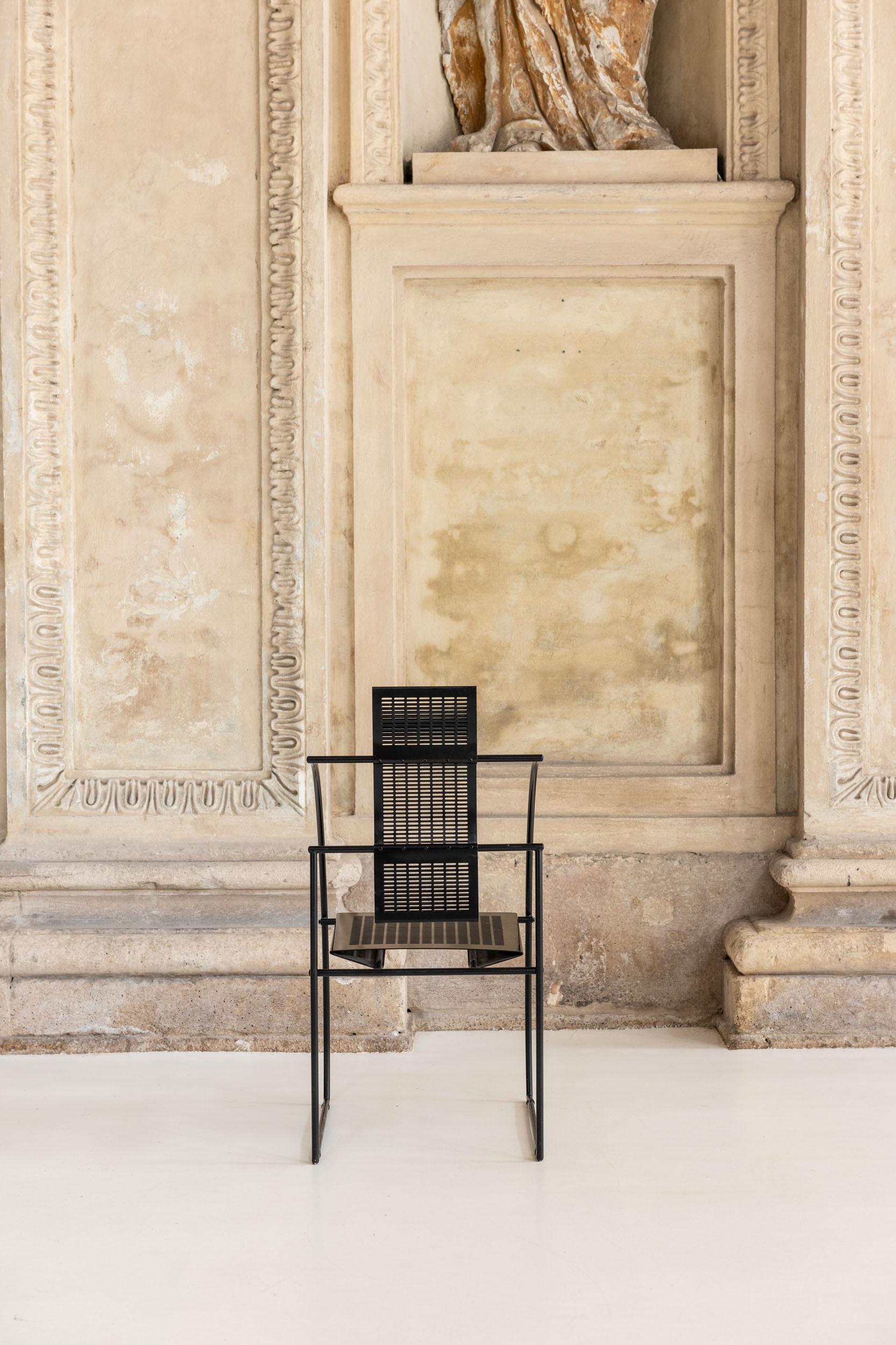 Italian pair of Quinta chairs by Mario Botta for Alias, Italy 1980 10