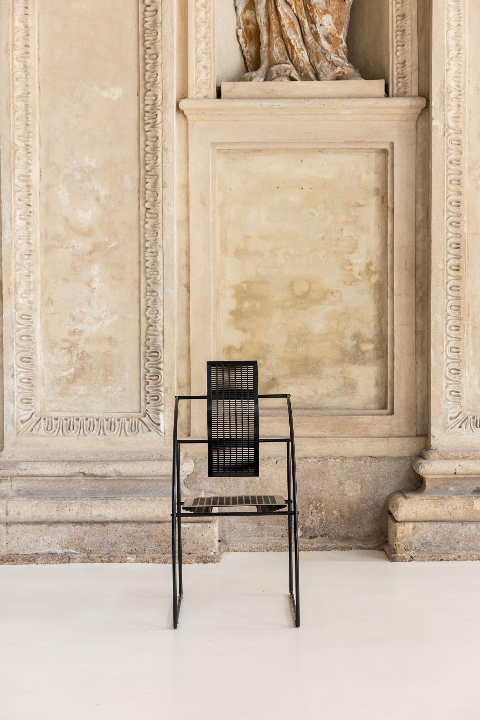 Italian pair of Quinta chairs by Mario Botta for Alias, Italy 1980 14