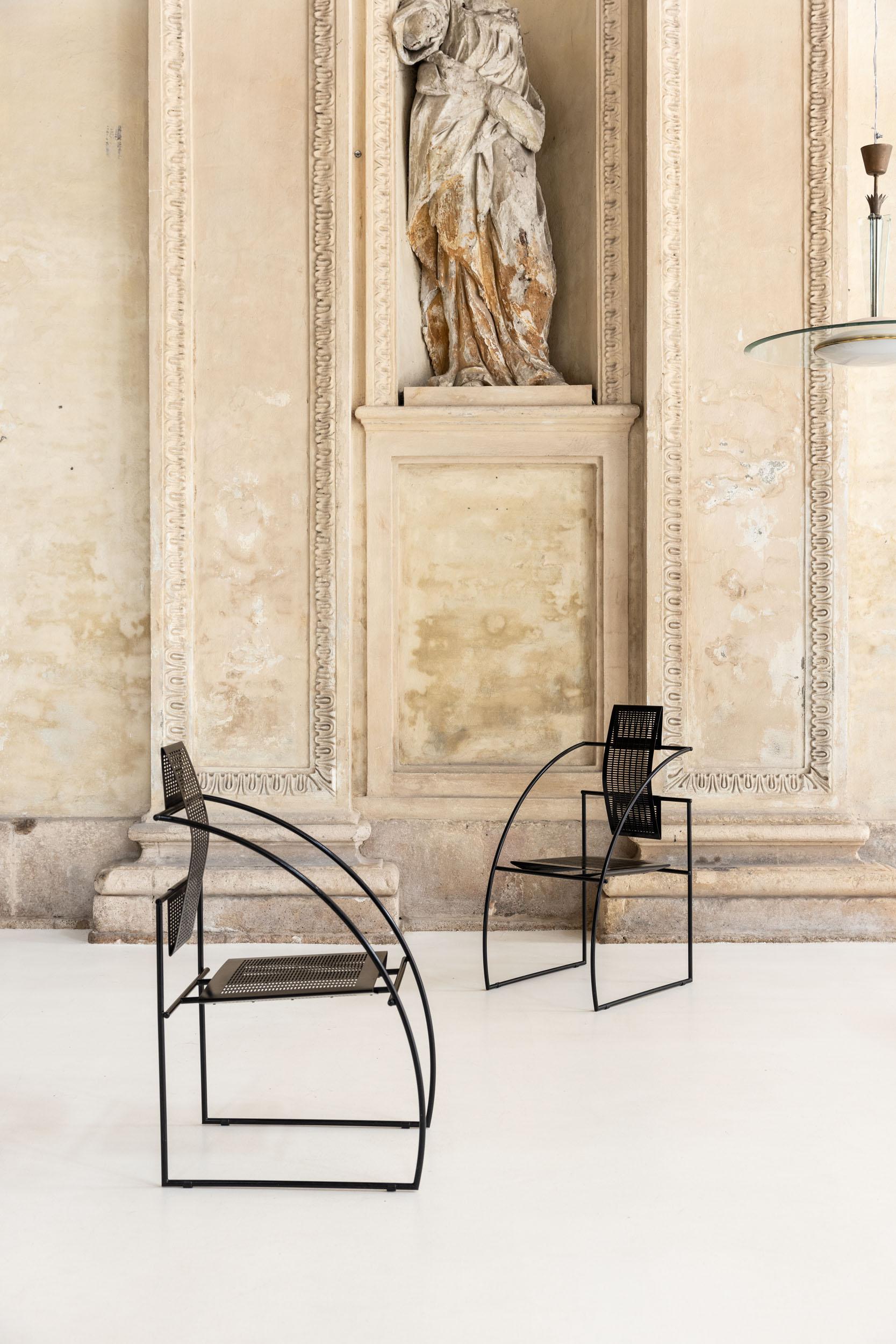 Italian pair of Quinta chairs by Mario Botta for Alias, Italy 1980 15