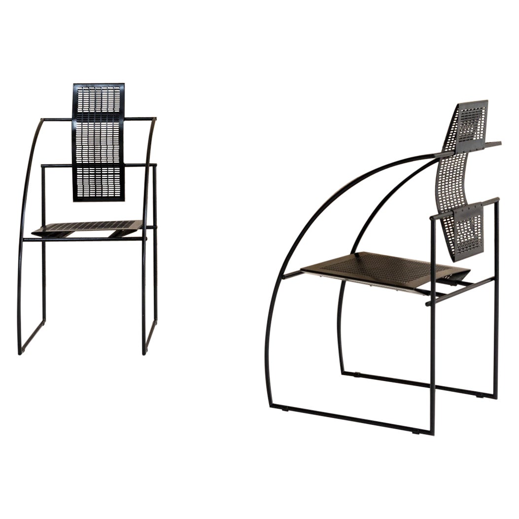 Italian pair of Quinta chairs by Mario Botta for Alias, Italy 1980