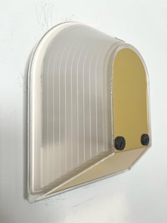 Coppia di appliques "Tesi" in oro di Roberto Fiorato per Prisma, anni '80