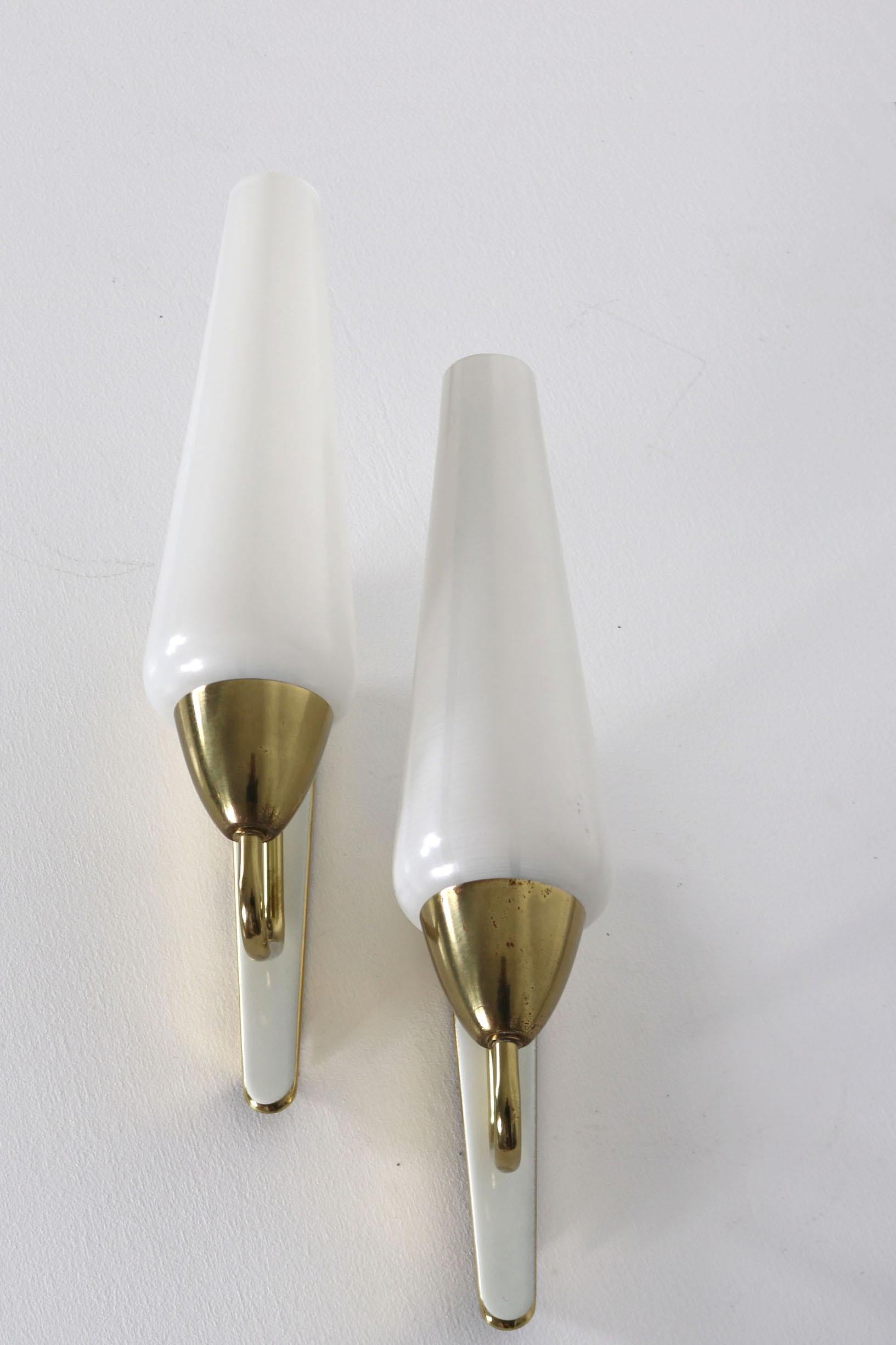 Mid-Century Modern Italian Pair of Wall Lamps from 1950s For Sale