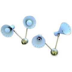 Italian Pair of Wall Sconces  Attributed to Stilnovo